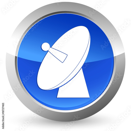 Vektor: Sat-Schüssel - Button Sat-Schüssel - Button