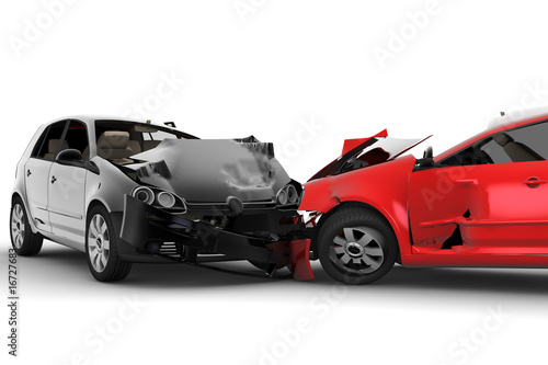 Illustration: Accident with two cars Accident with two cars