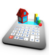 calculator and house