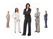 Foto: Full length image of a business woman with other colleagues in t Full length image of a business woman with other colleagues in t