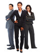 Foto: Successful African American business woman against white, staff Successful African American business woman against white, staff
