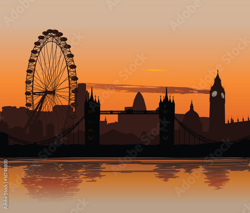 london skyline vector. Vector illustration of London
