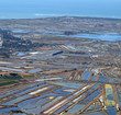 Les marais salants de l'ile de Ré vu du ciel
