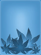Blue leaves on blue background illustration Blue leaves on blue background illustration