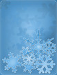 Blue stylized snowflakes on blue background Blue stylized snowflakes on blue background