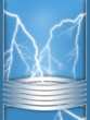 Blue shiny wavy elements on a blue gradient background Blue shiny wavy elements on a blue gradient background