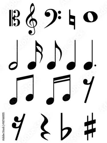 music symbols background. Collection of music symbols