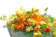 orange flower arrangement