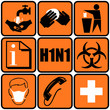 cartello simboli prevenzione influenza h1n1