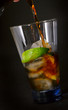 Making Cocktail Cuba Libra