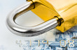 Lock and credit card Lock and credit card