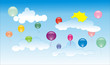 balloons on the sky