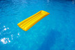yellow mattress in the pool