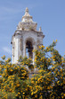 tower of a church in Tavira, Algarve, Portugal
