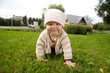Baby girl in meadow