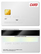 Vector: Blank credit card vector template. Front and back view. Blank credit card vector template. Front and back view.