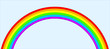 Arc-en-ciel avec contours