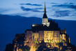 Abbey of Mont St. Michel at night