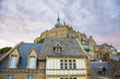 Abbey and traditional houses of Mont St. Michel, France Abbey and traditional houses of Mont St. Michel, France