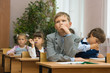 Children at a lesson. They such different!