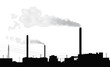 Silhouette of a factory.