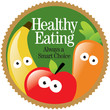 Round Healthy Eating Label (Add your own message)