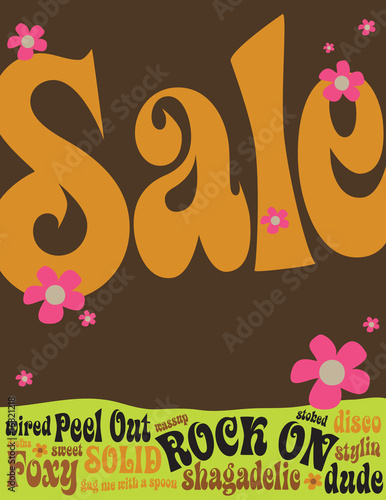 Vector: 8.5x11 Seventies Style Sales Flyer/Poster 8.5x11 Seventies Style Sales Flyer/Poster
