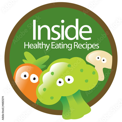 Vector: Healthy Eating Sticker Healthy Eating Sticker