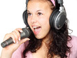 Woman singing along