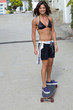 Photo: Young Femaie skateboarder Young Femaie skateboarder
