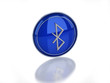 3D enabled bluetooth icon with white background