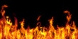 fire isolated over black background