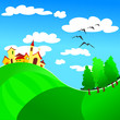 Paese e bosco Paese e bosco