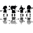 Children silhouttes