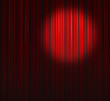 Deep Red Curtain With Small Spot Top Right