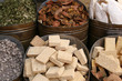 Pieces of pumice stone on the marketplace, Morocco.