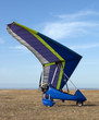 A blue hang-glider
