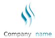 Logo courbes bleues