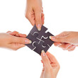 Hands with four puzzles