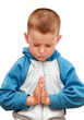 little boy praying