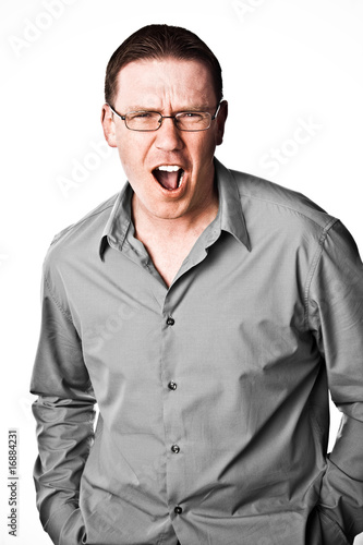 Foto: angry man shouting angry man shouting