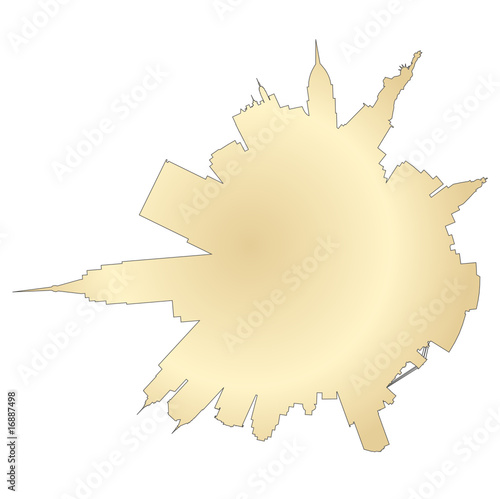 new york skyline silhouette vector. New York planet: vector New