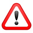 Warning Red Triangular Sign Warning Red Triangular Sign