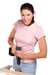 young women working with cordless screwdriver II