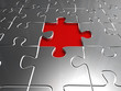 chrome jigsaw puzzle, red chrome jigsaw puzzle, red