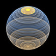 Abstract fractal sphere background