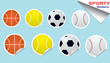 Set of Stickers Sport Balls Set of Stickers Sport Balls