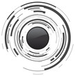 camera lens and button