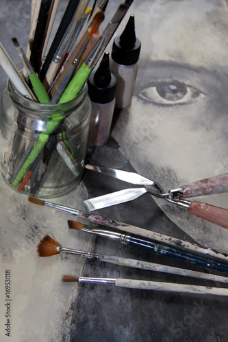 Photo: Pinsel und Spachtel Pinsel und Spachtel