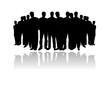 vector people crowd silhouette vector people crowd silhouette